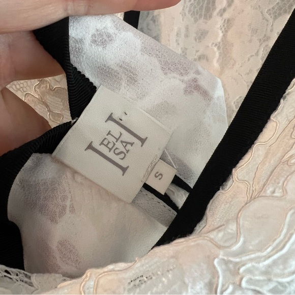 Helsa The Lace Mini Dress in White Size Small